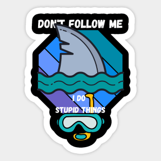 Diving With Sharks Sticker
